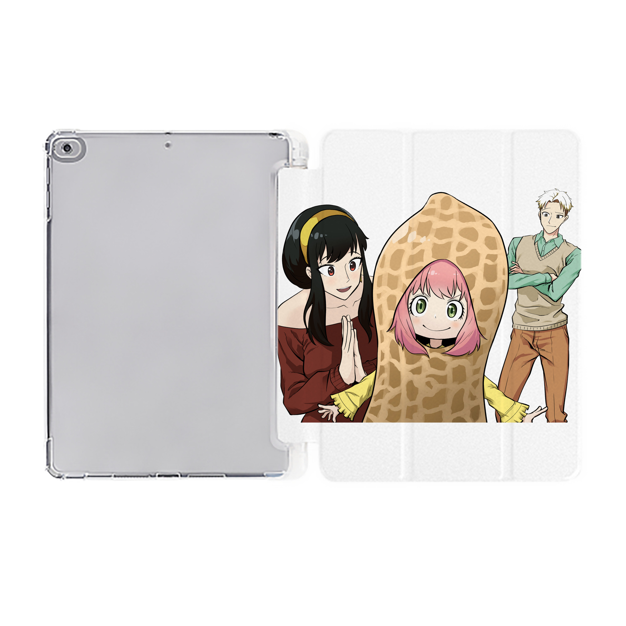 （画像用） SPY×FAMILY间谍家家酒 IPad ケース ペン収納付き 三つ折りスタンド PUレザー×シリコン 対応機種9.5/10.5/10.9インチ